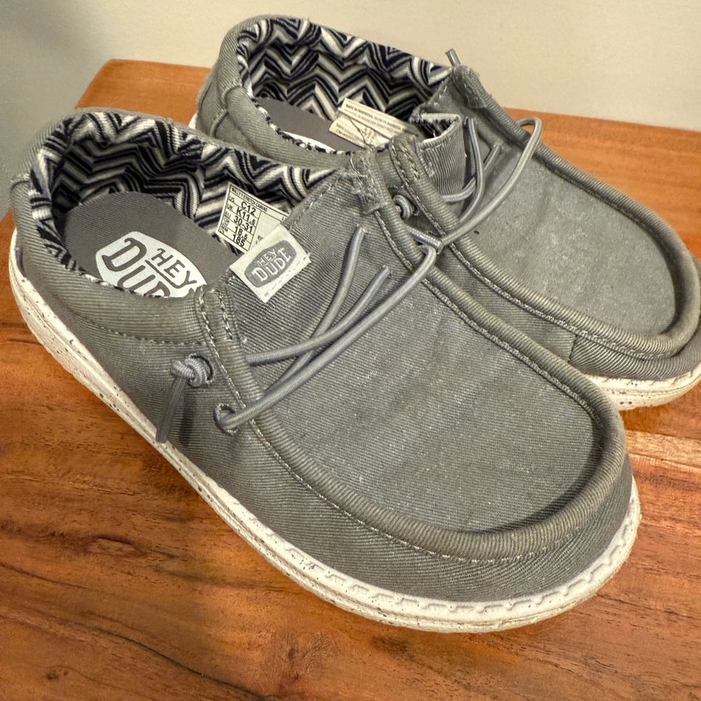 Hey Dude Kids Gray Slip-On Loafers